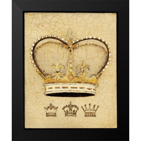 Royal Crown Black Modern Wood Framed Art Print by Fisk, Arnie