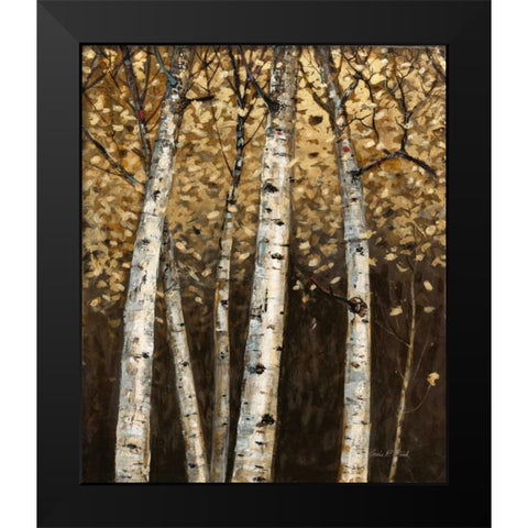 Shimmering Birches 2 Black Modern Wood Framed Art Print by Fisk, Arnie