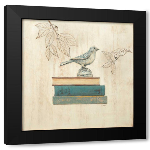 Aviary Library Black Modern Wood Framed Art Print with Double Matting by Fisk, Arnie