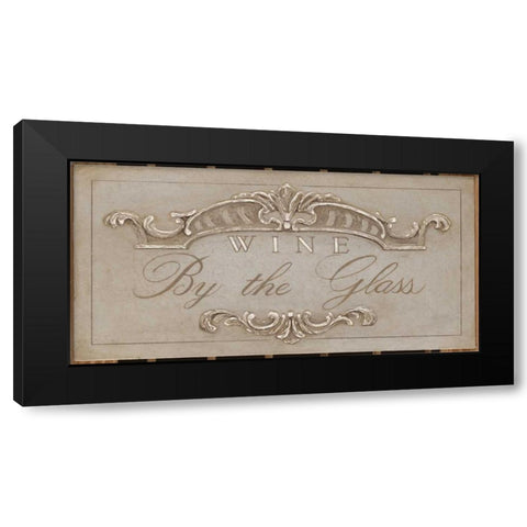 Announcing Wine By the Glass Black Modern Wood Framed Art Print with Double Matting by Fisk, Arnie