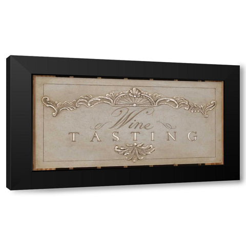 Announcing Wine Tasting Black Modern Wood Framed Art Print with Double Matting by Fisk, Arnie