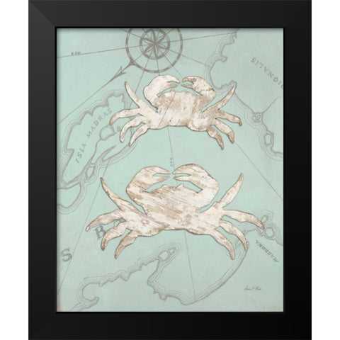 Coastal Crab  Black Modern Wood Framed Art Print by Fisk, Arnie