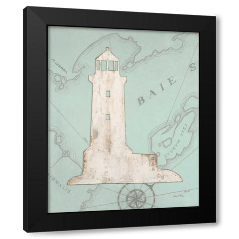 Coastal Lighthouse  Black Modern Wood Framed Art Print with Double Matting by Fisk, Arnie