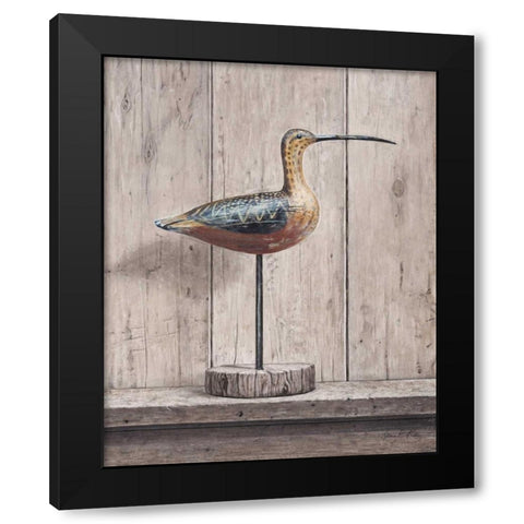 Curlew Black Modern Wood Framed Art Print with Double Matting by Fisk, Arnie