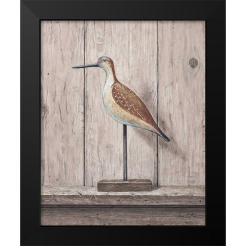 Willet Black Modern Wood Framed Art Print by Fisk, Arnie