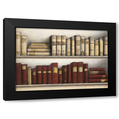 World Study of Books Black Modern Wood Framed Art Print with Double Matting by Fisk, Arnie