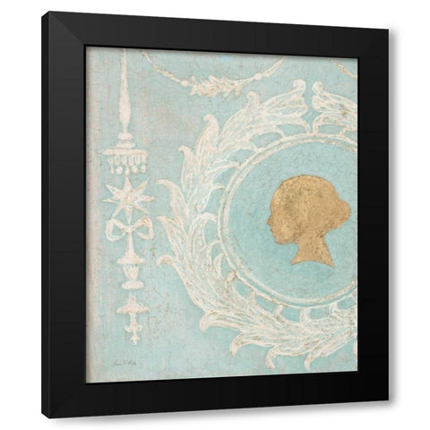 Tiffany Cameo Black Modern Wood Framed Art Print with Double Matting by Fisk, Arnie