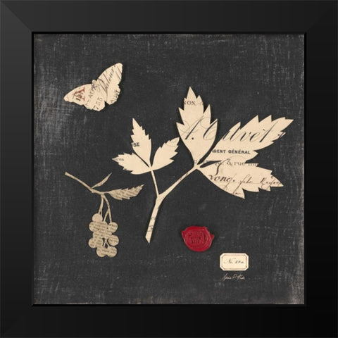 Linen Memoir 2 Black Modern Wood Framed Art Print by Fisk, Arnie