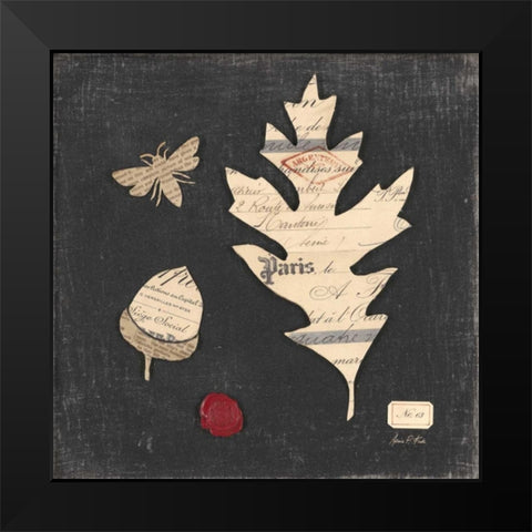 Linen Memoir 3 Black Modern Wood Framed Art Print by Fisk, Arnie