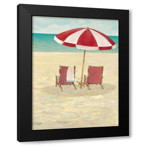 On Vacation Black Modern Wood Framed Art Print by Fisk, Arnie