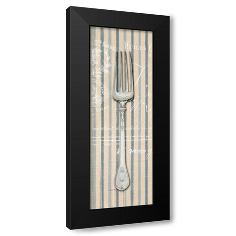 Pin Stripe Fork Black Modern Wood Framed Art Print with Double Matting by Fisk, Arnie