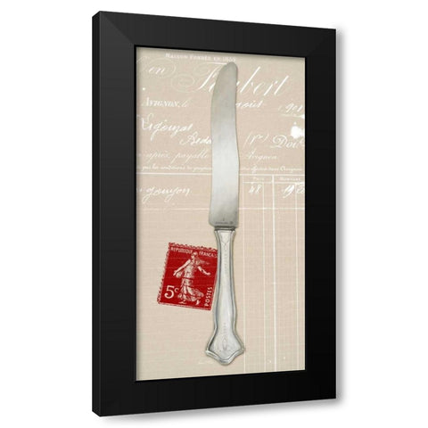 Engrave Knife Black Modern Wood Framed Art Print by Fisk, Arnie