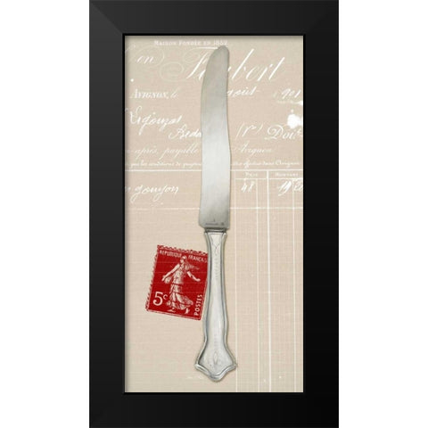 Engrave Knife Black Modern Wood Framed Art Print by Fisk, Arnie