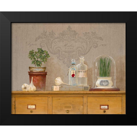 Chive Library  Black Modern Wood Framed Art Print by Fisk, Arnie