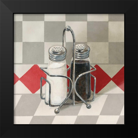 Vintage Salt and Pepper Black Modern Wood Framed Art Print by Fisk, Arnie