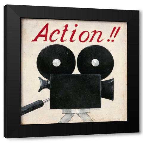 Camera Action Black Modern Wood Framed Art Print by Fisk, Arnie