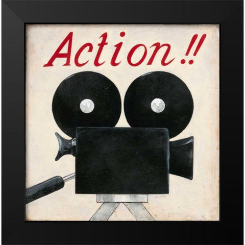 Camera Action Black Modern Wood Framed Art Print by Fisk, Arnie