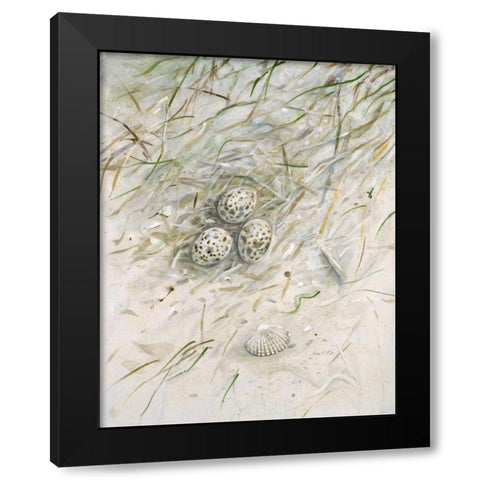 Seaside NestÂ Â Â Â  Black Modern Wood Framed Art Print by FISK, Arnie