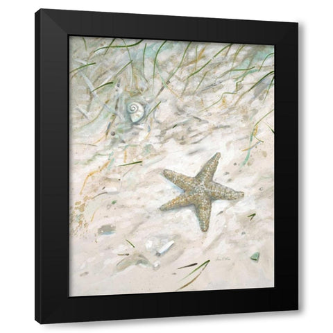 Seaside Starfish Black Modern Wood Framed Art Print by FISK, Arnie