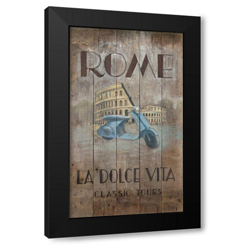 Roman Tours  Black Modern Wood Framed Art Print with Double Matting by FISK, Arnie