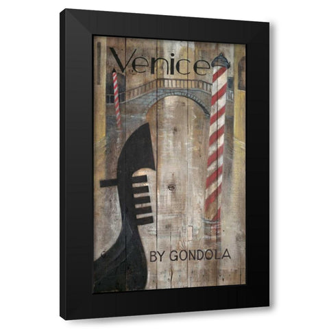 Venetian Gondola  Black Modern Wood Framed Art Print by FISK, Arnie