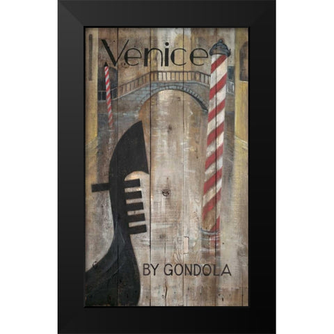 Venetian Gondola  Black Modern Wood Framed Art Print by FISK, Arnie