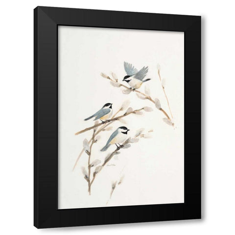 Bird in White Black Modern Wood Framed Art Print by FISK, Arnie