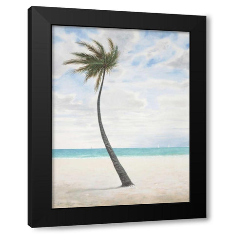 Breezy Palm 1 Black Modern Wood Framed Art Print by FISK, Arnie