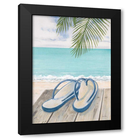 Beach Comfort  Black Modern Wood Framed Art Print by FISK, Arnie