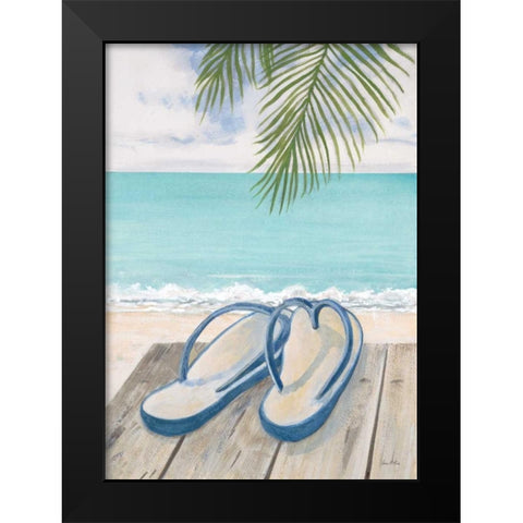 Beach Comfort  Black Modern Wood Framed Art Print by FISK, Arnie