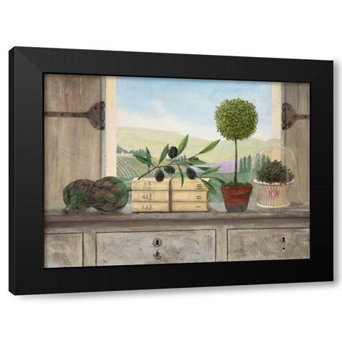 Winery Villa View Black Modern Wood Framed Art Print with Double Matting by Fisk, Arnie