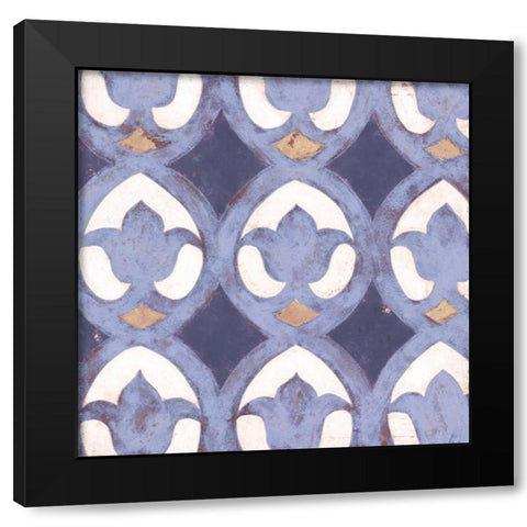 Florentine Summer Tile 4 Black Modern Wood Framed Art Print with Double Matting by Fisk, Arnie