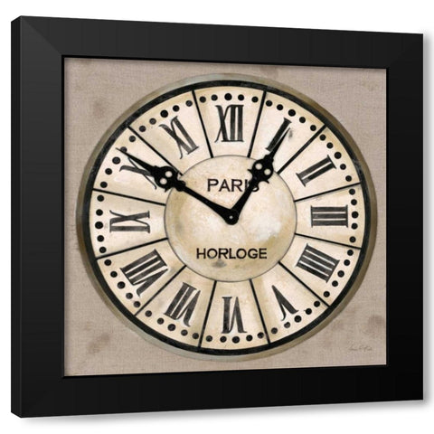 Industrial Chic Clock Black Modern Wood Framed Art Print with Double Matting by Fisk, Arnie
