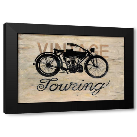 Vintage Touring Bike Black Modern Wood Framed Art Print by Fisk, Arnie