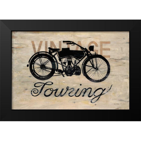 Vintage Touring Bike Black Modern Wood Framed Art Print by Fisk, Arnie