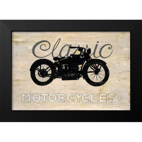 Classic Motorcycle Black Modern Wood Framed Art Print by Fisk, Arnie