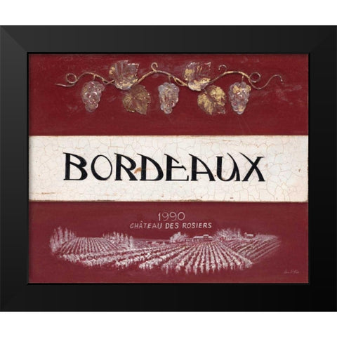 Bordeaux Cellar Reserve Black Modern Wood Framed Art Print by Fisk, Arnie