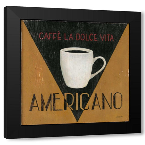 Caffe La Dolce Vita Americano Black Modern Wood Framed Art Print with Double Matting by Fisk, Arnie