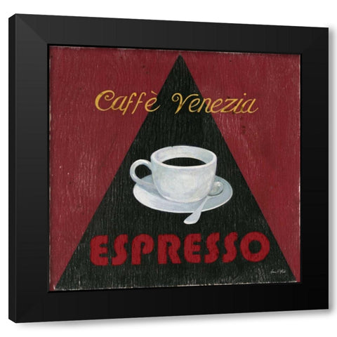 Caffee Venezia Espresso Black Modern Wood Framed Art Print by Fisk, Arnie