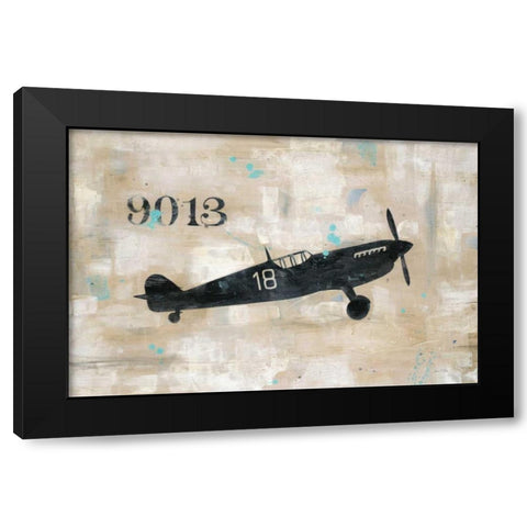 Fighter 18 Black Modern Wood Framed Art Print by Fisk, Arnie