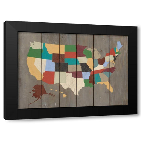 State of the Union Black Modern Wood Framed Art Print with Double Matting by Fisk, Arnie