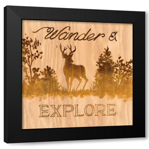 Wander and Explore Black Modern Wood Framed Art Print with Double Matting by Fisk, Arnie