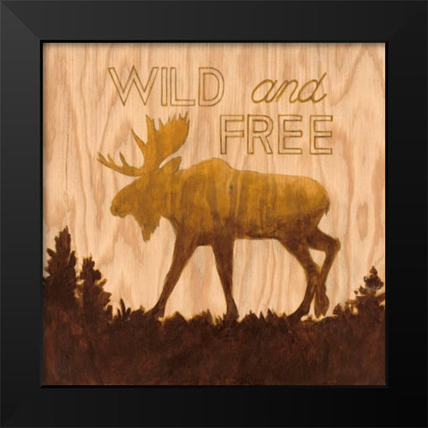 Wild and Free Black Modern Wood Framed Art Print by Fisk, Arnie