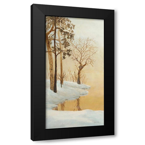 Winter Glow Panel 1 Black Modern Wood Framed Art Print with Double Matting by Fisk, Arnie