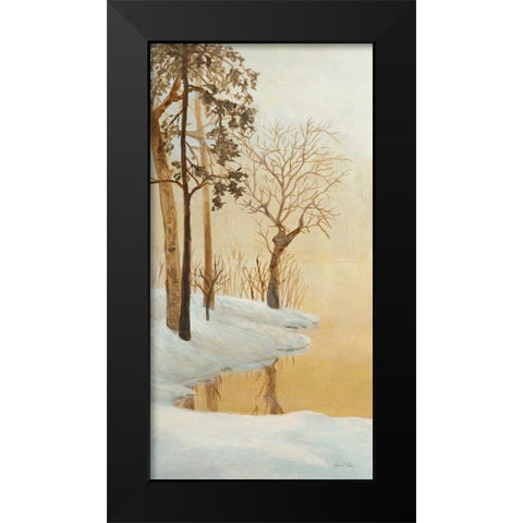 Winter Glow Panel 1 Black Modern Wood Framed Art Print by Fisk, Arnie
