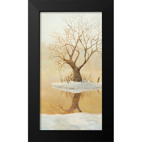 Winter Glow Panel 2 Black Modern Wood Framed Art Print by Fisk, Arnie