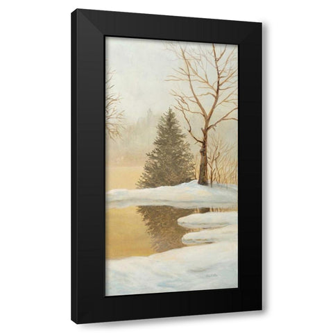 Winter Glow Panel 3 Black Modern Wood Framed Art Print with Double Matting by Fisk, Arnie