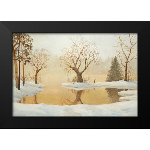 Winter Glow Black Modern Wood Framed Art Print by Fisk, Arnie