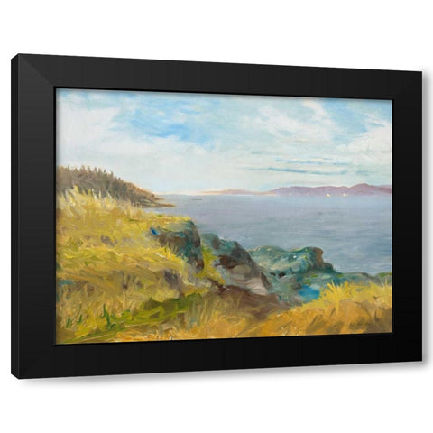 Pacific Coast View Black Modern Wood Framed Art Print with Double Matting by Fisk, Arnie