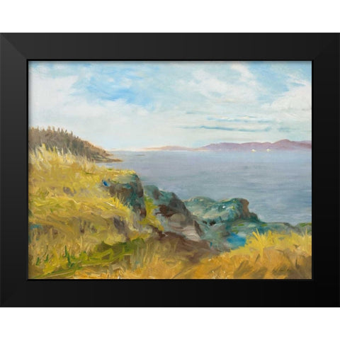 Pacific Coast View Black Modern Wood Framed Art Print by Fisk, Arnie